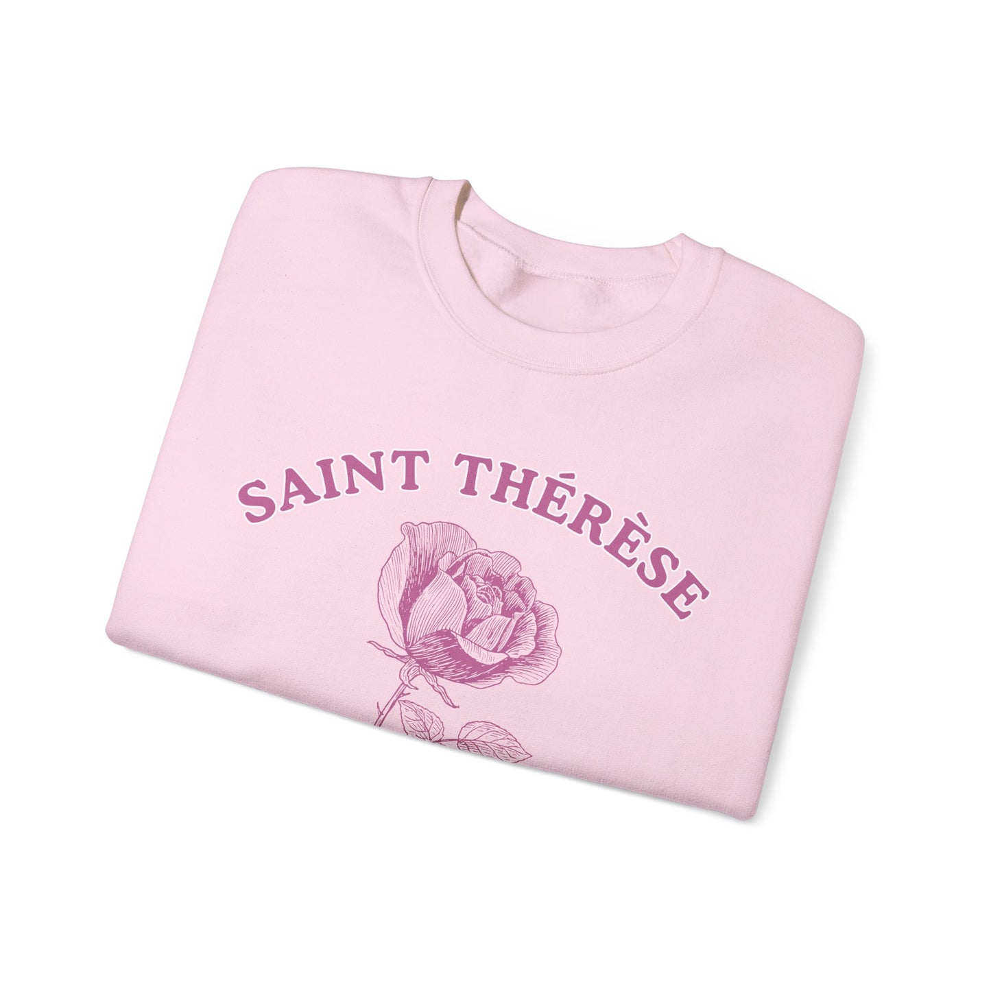 Saint Thérèse Little Flower Crewneck - Pink