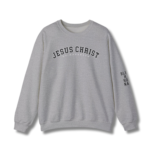 Bless His Holy Name Crewneck - Sport Grey