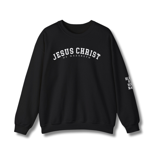 Bless His Holy Name Crewneck - Black