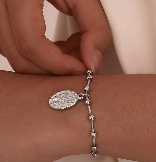 Grace & Guidance Rosary Bracelet - Silver