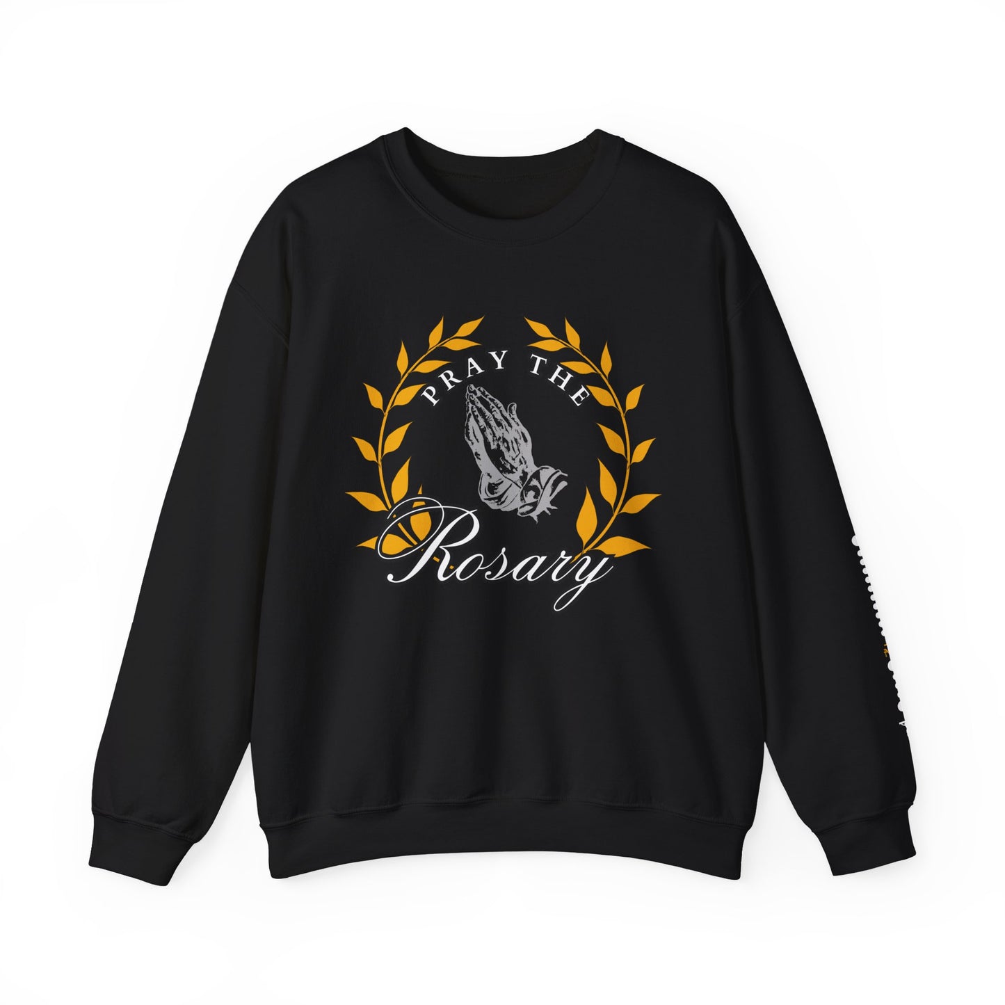 Pray the Rosary - Rosary Crewneck - Black