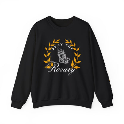 Pray the Rosary - Rosary Crewneck - Black