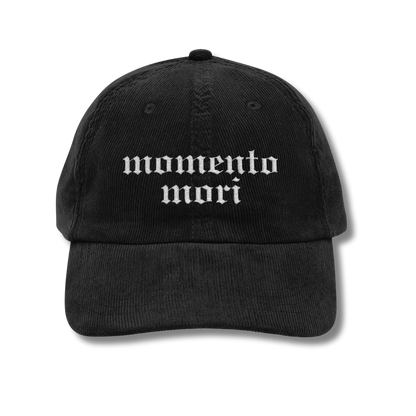 Memento Mori Embroidered Corduroy Baseball Hat