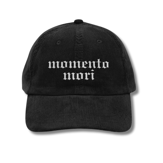 Memento Mori Embroidered Corduroy Baseball Hat