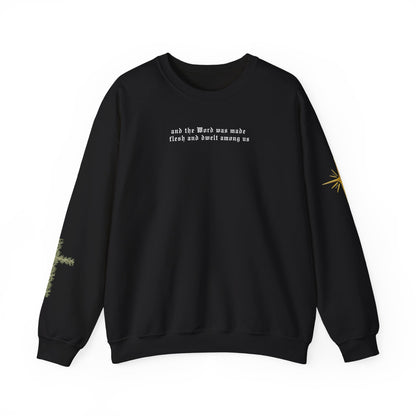The Word Became Flesh Christmas Crewneck - Black