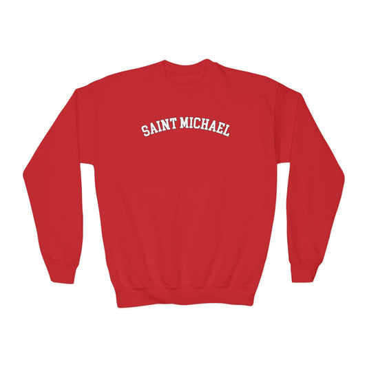Saint Michael Defend Us Youth Crewneck