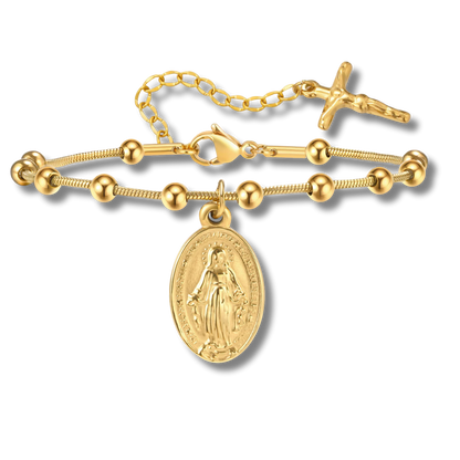 Grace & Guidance Rosary Bracelet - Gold