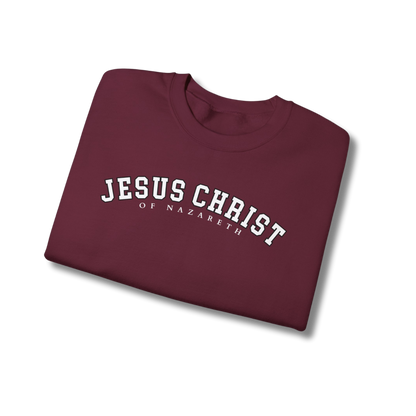 Bless His Holy Name Crewneck - Wine