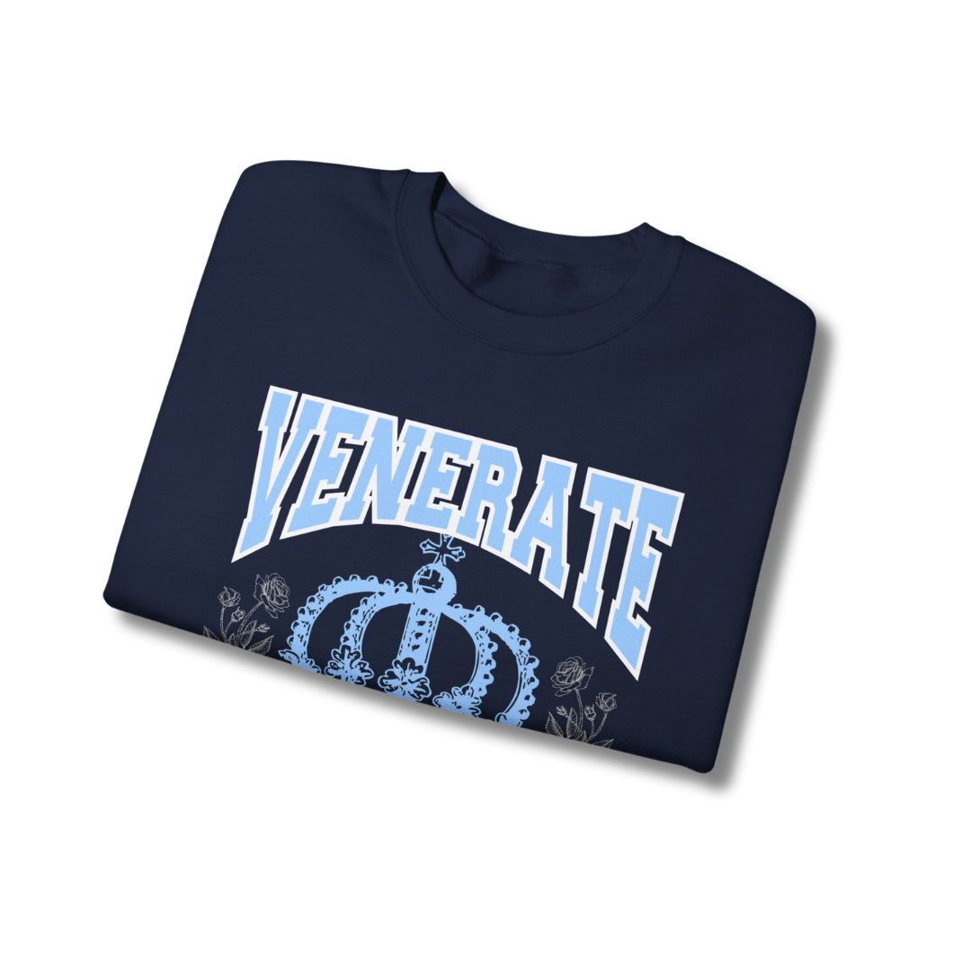 Venerate Mary Mother of God Crewneck - Navy