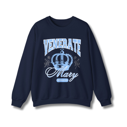 Venerate Mary Mother of God Crewneck - Navy