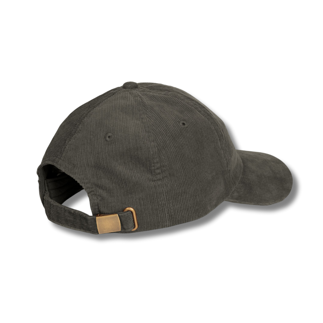 Tandem Vincemus Embroidered Corduroy Baseball Hat - Olive