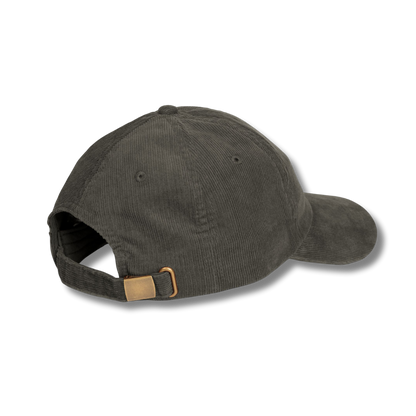 Tandem Vincemus Embroidered Corduroy Baseball Hat - Olive