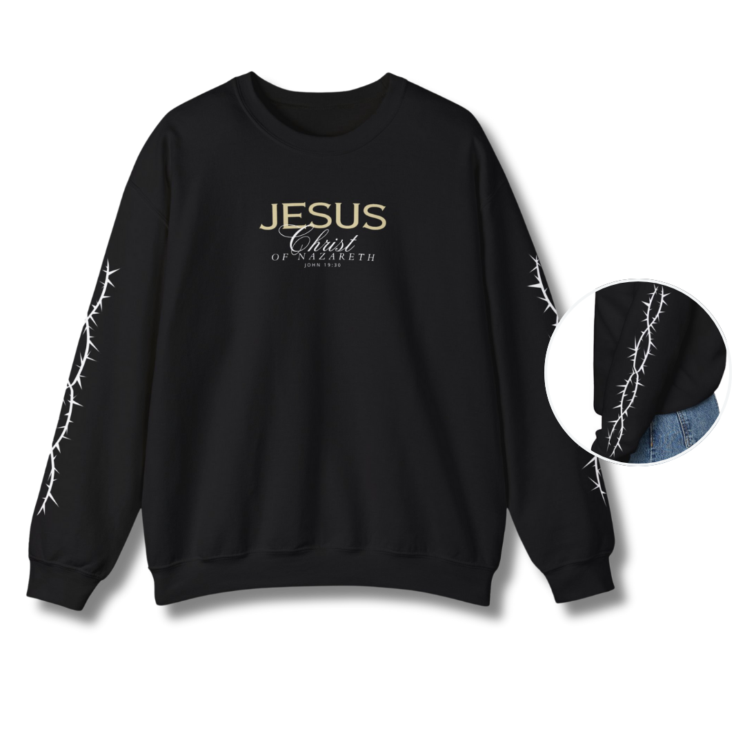 Jesus Christ of Nazareth Crown of Thorns Crewneck