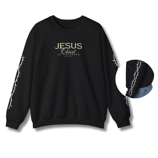 Jesus Christ of Nazareth Crown of Thorns Crewneck