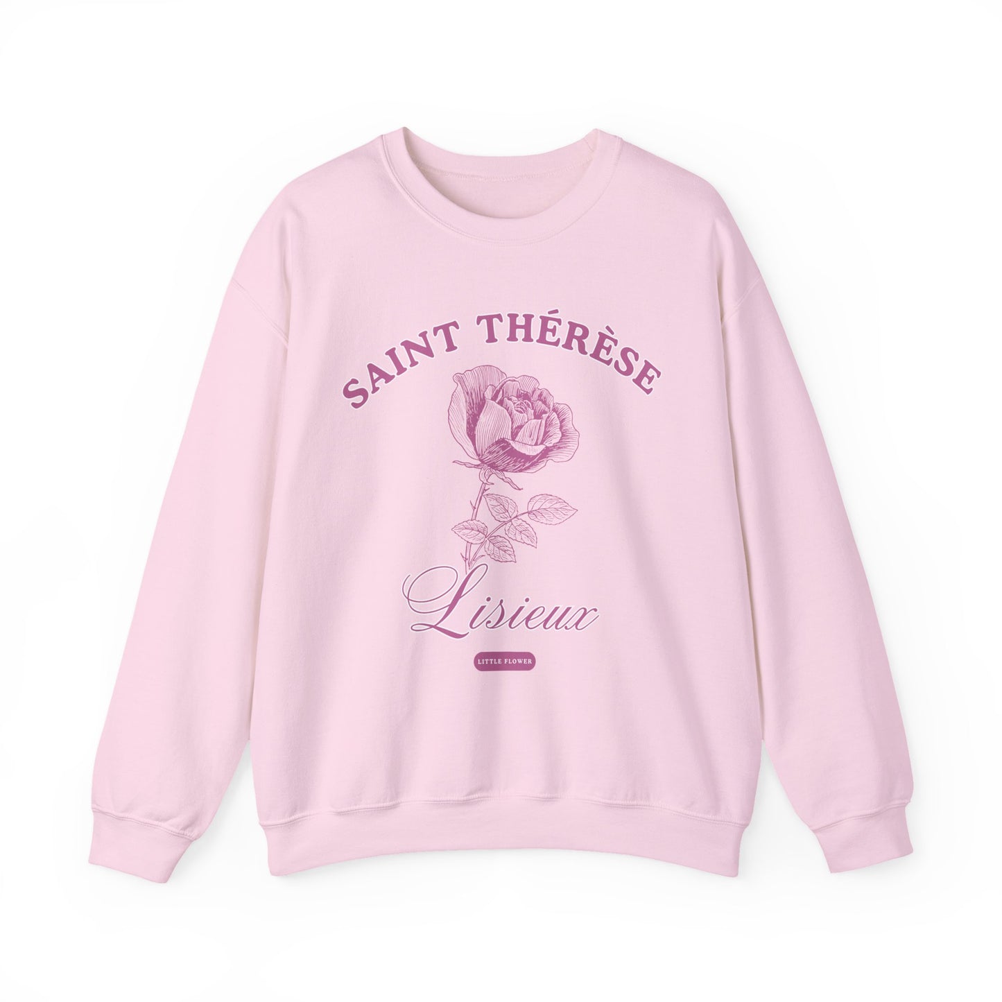 Saint Thérèse Little Flower Crewneck - Pink