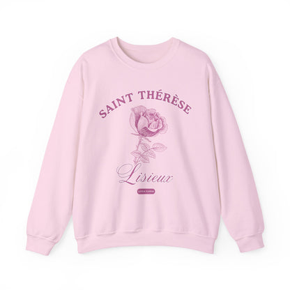 Saint Thérèse Little Flower Crewneck - Pink
