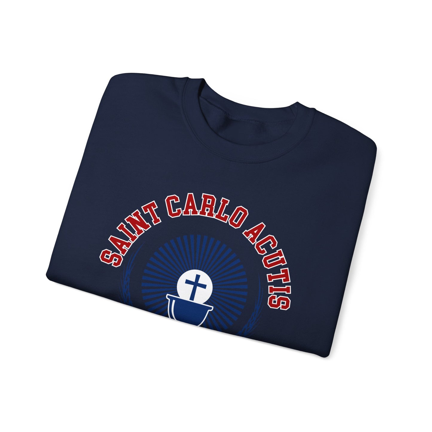 Saint Carlo Acutis God's Influencer Crewneck - Navy