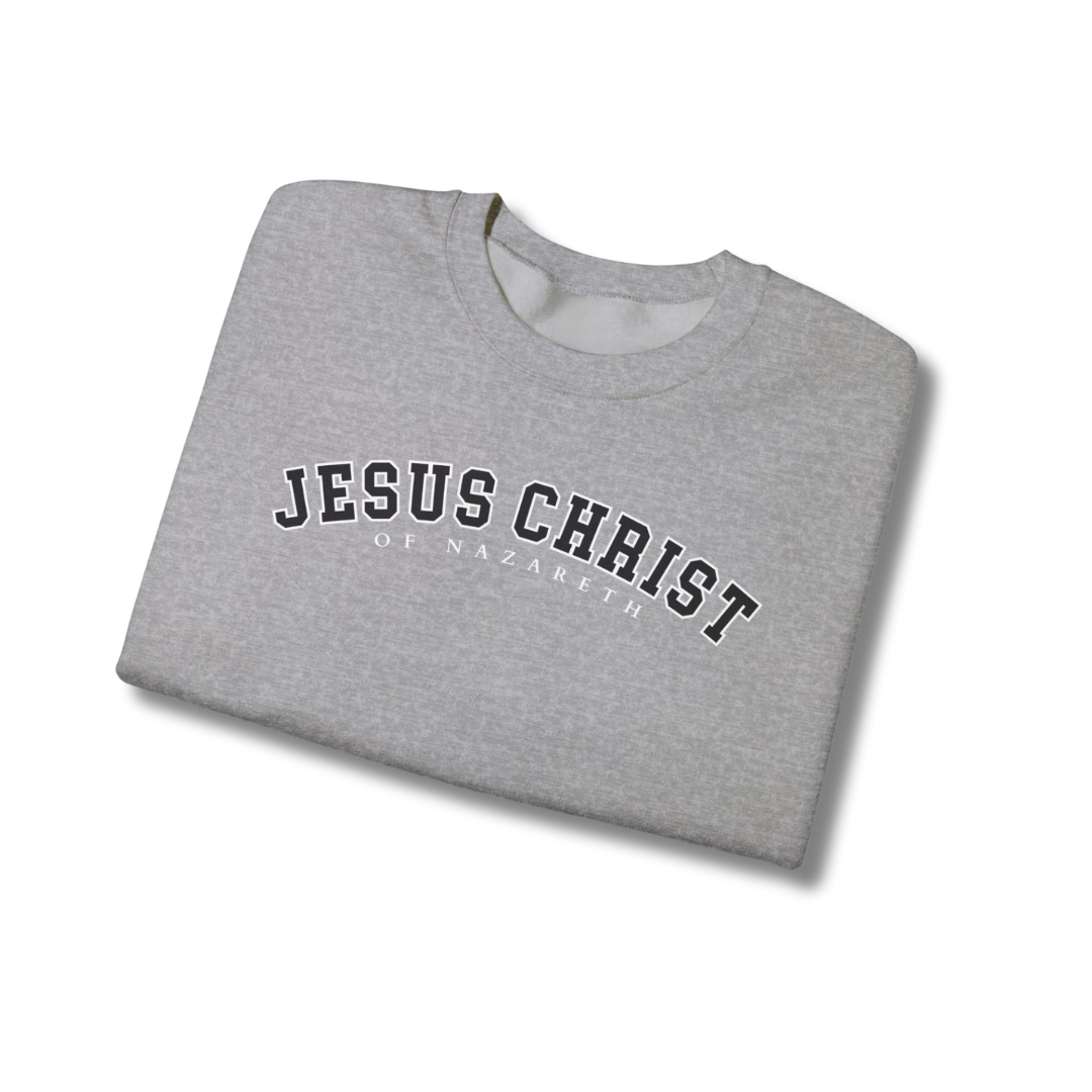 Bless His Holy Name Crewneck - Sport Grey