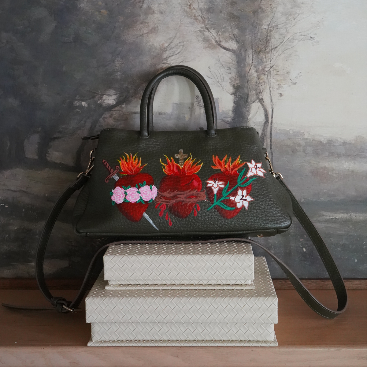 Holy Family Sacred Hearts Bag - Hunter Green