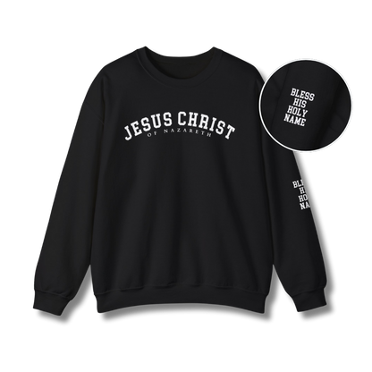 Bless His Holy Name Crewneck - Black