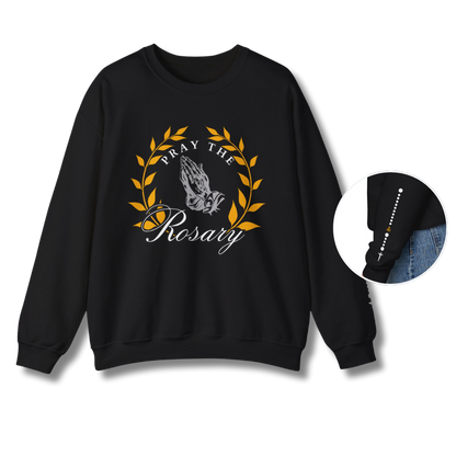 Pray the Rosary - Rosary Crewneck - Black